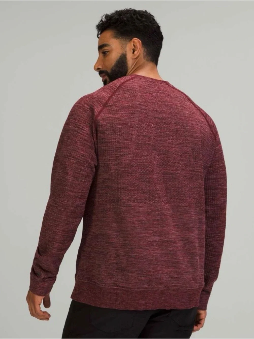 Lululemon Engineered Warmth Long Sleeve Crew in Mulled Wine Merino Wool